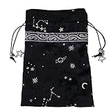 Tarot Beutel, Kordelzug Beutel, 13x18cm Hexe Konstellation Energie Kristall Aufbewahrungstasche Stern Geschenk Kordelzug Tasche High End Schmuck Samttasche Aufbewahrungstasche Kordelzug T