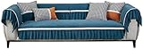Volle Deckung schonbezug Sofa,Sofa Schonbezug Mit Spitze Sitzkissenbezug für Hund Katze Pet Love Seat Recliner Leder L-förmiges Sofa,Blau,80*240