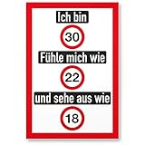 DankeDir! Ich bin 30 Jahre (nett) Kunststoff Schild - Geschenk 30. Geburtstag Geschenkidee Geburtstagsgeschenk Dreißigsten Geburtstagsdeko Partydeko Party Zubehör Geburtstagsk