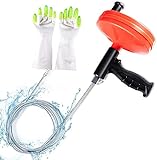 Snake Ablass Auger, Wasch- oder Spülbecken Auger Haar Clog Remover, Heavy Duty Rohr Schlange für Badewanne Drain, Waschbecken, Küche und Dusche, Snake Abflussreiniger Kommt mit H