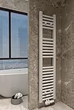 BADHEIZKÖRPER 300x1200 mm WEISS GERADE MITTELANSCHLUSS HANDTUCHTROCKNER DESIGNBADHEIZKÖRPER