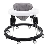 HAQMG Lauflernwagen 2 In 1 Wanderer for Babymädchen, Geeignet for 60-92 cm Höhenradklapper Junge Baby Walker, Infant Walker Universal Mute Rad (Color : Grey)