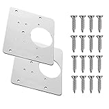 Honeyhouse Scharnier Reparaturplatte, 8 * 9cm Schrank Möbel Schublade Fenster Scharnier Reparatursatz für Küchenschrank Scharniere Kleiderschrank Schranktür (2)