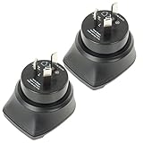 ANSMANN Reiseadapter EU to AU / Schuko Reisestecker mit Schutzklasse 1 & 2 / Idealer Stecker für Reisen nach Australien China Argentinien Neuseeland Uruguay Fidschi Cookinseln Guatemala etc. 2er Pack