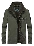 ONETOTOP Hip Hop Baseballjacke Winterjacke Männer Militär Windjacke Streetwear Dicke Parka Mäntel Baumwolle Warmwolle Liner Herren Mantel (Color : Military, Size : XXL)