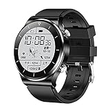 XYZK TM01 Herren Smartwatch Bluetooth Anruf Fitness Tracker mit Blutsauerstoff und Pulsmesser IP68 Wasserdicht Sportuhr für IOS Android Smart Watch (C)