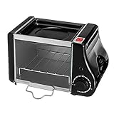 Toaster Backofen Mini Backofen Multifunktionaler Haushalt Elektrobackofen 1,5L KapazitäT Kompaktes Design Timer KüChenmaschine Trockenobst Grill Brot Pizza Backen 220V HalogenöF