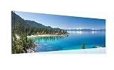 XXL Glasbild Aus Acrylglas inkl. Befestigungsset 160x50 in 3 Motiven (Einsame Insel, Gestrandetes Boot, Norwegischer Fjord) Querformat (160x50, Norwegischer Fjord)
