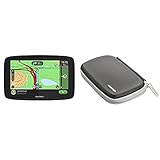 TomTom Navigationsgerät GO Essential (5 Zoll, Stauvermeidung Dank TomTom Traffic) & Klassische, schützende Tragetasche für alle 4,3- und 5-Zoll-Display M