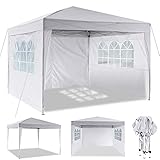 Pavillon 3x3m/3x6m Pavillon Faltbar Partyzelt Faltpavillon Wasserdicht Gartenpavillon Popup Pavillon mit 4 Seitenteilen für Garten, Terrasse, Party, Mark