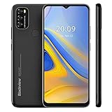 Blackview A70 2021 Smartphone ohne Vertrag, Android 11 Handy, 6,517 Zoll HD + Display, 3GB+32GB, 5380 mAh Akku, 13MP+5MP Kamera, Dual SIM Smartphone 4G, Face ID, GPS, Schw