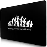 Sidorenko Gaming Mauspad | Mousepad 280 x 200 mm | Fransenfreie Ränder | spezielle Oberfläche verbessert Geschwindigkeit und Präzision | rutschfest | schw