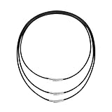 Tagaremuser 3 STÜCKE Lederband Halskette 3mm Schwarz Kunstleder Halskette Braid 316 Edelstahl Verschluss Wachs Lederkette für Männer und Frauen (Schwarz)