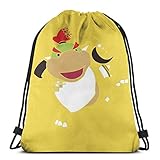 qidong Pixel Silhouette Bowser Jr. Sporttasche Gym Sack Kordelzug Rucksack Cinch Pack