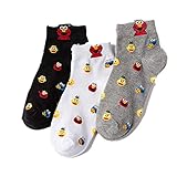 GOUYUAN Damensocken 3 Paar Mode Socken Baumwolle Herbst Sport Outdoor Home F
