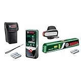 Bosch Digitaler Laser Entfernungsmesser PLR 50 C (mit App Funktion, 50 Meter Messweite, im Karton) & Laser-Wasserwaage PLL 1 P (Arbeitsbereich Linienlaser 5 m, Arbeitsbereich Punktlaser 20 m)