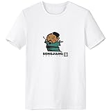 DIYthinker China chinesischer Meister Der Outlaws von Marsh Abbildung Songjiang Cartoon-Zeichnung Rundhals Weißen T-Shirt Frühling und Sommer Tagless Komfort-Baumwollsport-T-Shirts XXX-Large W