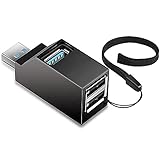 USB 3.0 Hub, USB Splitter Adapter, 3 Port Mini Tragbarer High Speed USB Splitter Adapter Tragbarer Hub Transfer für PC & Laptop