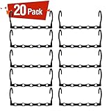 HOUSE DAY 20Pcs Space Saving Hangers, Clothes Organiser for Wardrobe, Clothes Hangers Space Savers, Magic Hangers, Space Makers - Black