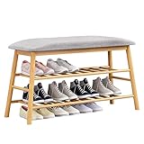 Schuhregal 3-Tier-Schuh-Bank-Speicher mit verstecktem Raum,Flur Schuhschrank Organizer,Holzrahmen,for Flur,Wohnzimmer,Schlafzimmer Schuhablage (Size : 70cm)