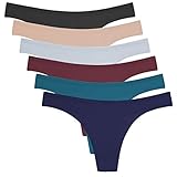 ANZERMIX Damen 6er Pack Baumwolle Thong Unterwäsche Assorted (6-Pack Dark Vintage, Medium)