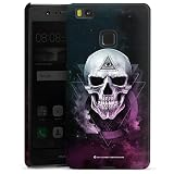 DeinDesign Premium Case kompatibel mit Huawei P9 Lite (2016) Smartphone Handyhülle Schutzhülle matt Totenköpfe Geometric G