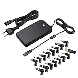 Outtag Universal Netzteil 90W 15V 16V 18.5V 19V 19.5V 20V Ladegerät AC Adapter für Asus Acer HP Dell Toshiba Lenovo Fujitsu IBM Samsung Sony Laptop, mit 5V 2A USB Port & 4FT Abnehmbar DC Kab