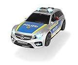 Dickie Toys Mercedes-AMG E43 Polizeiauto, Polizei, motor. Spielzeugauto, Heckklappe öffnet per Knopfdruck mit Hundegebell-Soundeffekt, inkl. Batterien, 30