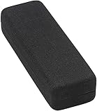 Kompaktes, quadratisches Brillenetui aus Aluminium, harte Feder, schwarz, langlebiges Desig