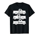Pickup Truck T-Shirt 'DAS LEBEN IST besser mit Trucks' T