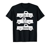 Pickup Truck T-Shirt 'DAS LEBEN IST besser mit Trucks' T