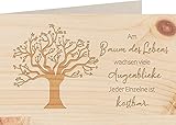 myZirbe Holzkarte - BAUM DES LEBENS - 100% handmade in Österreich - Postkarte, Geschenkkarte, Grußkarte, Klappkarte, Karte, Einladung, Holzart:Zirb