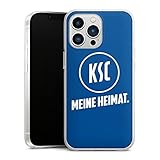 DeinDesign Silikon Hülle kompatibel mit Apple iPhone 13 Pro Case transparent Handyhülle Karlsruher SC KSC S