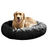 AICSYRM Hundebett Grosse Hunde Mittelgroße & kleine Hunde Hundekissen Hundesofa Katzenbett Donut Größe und Farbe wählbar (XXL,Schwarz)