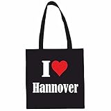 Reifen-Markt Tasche I Love Hannover Größe 38x42 Farbe Schwarz Druck W