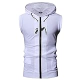 FUQUAN Herren Fitness Trainingsjacke Ärmellos Slim Fit Männer Bodybuilder Trainingsshirt Weste Trainingsweste T-Shirt Jungen Sportshirt Bekleidung Bodybuilding Ärmelloser Hoodie für H