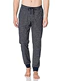 Schiesser Herren Mix & Relax Hose Lang Bündchen Schlafanzughose' Pyjamaunterteil, nachtblau, 48/S