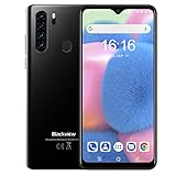 Blackview A80 Pro Smartphone ohne Vertrag - 6,49 Zoll HD+ Display 4680mAh Akku, 13MP-Quad-Kamera, Helio P25 4GB RAM/64GB ROM, 256GB erweiterbar Dual SIM Android Handy - Type-C/GPS/Face ID - Schw