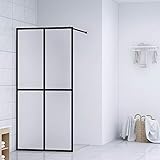Gawany Duschwand Begehbar Spritzfest Duschtrennwand Duschabtrennung Duschkabine Dusche Hartglas Aluminium Hartglas 140×195