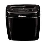 Fellowes 4700301 Cross-Cut Powershred Aktenvernichter 36C, 6 Blatt 4x40mm Partikelschnitt P-4 mit Sicherheitsstopp-Schalter für Z