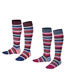 ESPRIT Unisex Kinder Multi Stripe 2-Pack K KH Socken, Blau (Light Denim 6660), 35-38 (2er Pack)