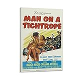 Poster aus den 1950er-Jahren, Motiv: Mann auf einer Tightrope (englischsprachig), Kunstdruck, Leinwand, Poster, Heimdekoration, Schlafzimmer, moderne Dekoration, 40 x 60