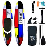 Suprfit Stand Up Paddling Board, SUP Board als aufblasbares Komplett-Set, Stand Up Paddle Board mit doppelter PVC Schichtung, Stand-Up Paddling, Standup Paddleboard - 330 x 78 x 15 cm bis max.130 kg