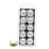 Dekohelden24 10er Set Kunststoff LED-Licht mit 3 Dioden, zum drehen. Wasserfest, Warmweiß, Maße L/B/H: 3 x 3 x 2,5