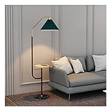 HFSD Retro 12W LED-Stehleuchte, Metallbodenlicht, die Fernbedienung Helligkeit, Farbtemperatur, for Schlafzimmer, Wohnzimmer einstellen können (Color : Blue, Größe : Type D)