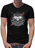 TShirt-People Monster Hunter V-Kragen T-Shirt Herren Wolf XXL Schw