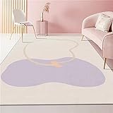 Teppich weich Lila Teppich, Sofa, leicht zu reinigender, weicher, Rutschfester Teppich Teppich kinderzimmer Junge ,Violett,200 x 250
