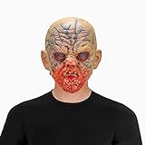 CreepyParty Scary Maske Horror Blutig Zombie Monster Vollkopf Latexmaske Halloween Kostüm Masken für Erw