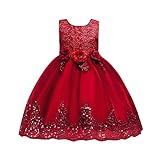 KMKM Baby Mädchen Prinzessin Kleid 2tlg Set Bowknot Spitze Taufkleid Festlich Kleid Hochzeit Party Festzug Taufe T