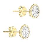 Carissima Gold Damen 9k (375) Gelbgold 6 mm Rund Cubic Zirkonia Poliert Ohrstecker 1.57.4373